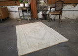 Vintage Faded Anatolian Rug 3.9ft x 5.10ft
