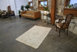 Vintage Faded Anatolian Rug 3.9ft x 5.10ft