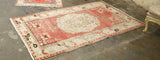 Vintage  Faded Anatolian Turkish Rug 3.6ftx6.8ft