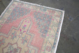 Vintage Faded Anatolian Turkish Rug 3.5ft x 5.7ft