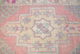 Vintage Faded Anatolian Turkish Rug 3.5ft x 5.7ft