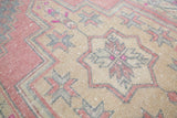 Vintage Faded Anatolian Turkish Rug 3.5ft x 5.7ft