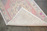 Vintage Faded Anatolian Turkish Rug 3.5ft x 5.7ft