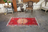 Vintage Faded Anatolian Turkish Rug 2.7x5.6ft
