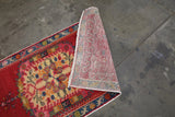 Vintage Faded Anatolian Turkish Rug 2.7x5.6ft