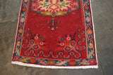 Vintage Faded Anatolian Turkish Rug 2.7x5.6ft