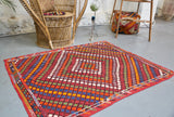 Old Aegean Kilim 3.8ftx4.8ft