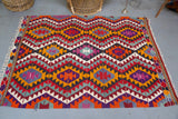 Old Denizli Cal Kilim 4ftx5.4ft