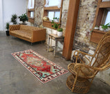 Vintage Faded Anatolian Turkish Rug 2.9x6.1ft