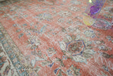 Vintage Turkish rug in living room setting, old rug, antique rug, pastel colors, faded colors, Turkish rug, vintage rug, soft rug, Portland, Oregon, rug store, rug shop, local shop