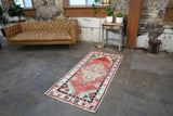 Vintage Faded Anatolian Turkish Rug 2.9x6.1ft