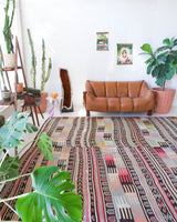 Vintage Turkish Sivas Kilim Rug 10'x14'