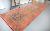 Old Konya Sille Turkish Runner Rug 3.4ftx10.5ft