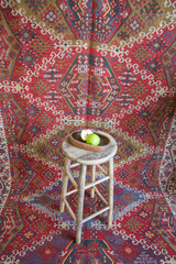 old rug, antique rug, earthy colors, faded colors, Turkish rug, vintage rug, flat weave, kilim rug, large area rug, square rug, Wild Shaman, Portland, Oregon, rug store, rug shop, local shop