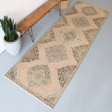 Vintage Konya Sille Turkish Runner Rug 3'10"x11'8"