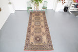 Vintage Konya Sille Turkish Runner Rug 4'4"x10'10"
