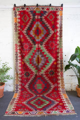 Turkish rug, vintage rug, flat weave, kilim rug, large area rug, square rug, Wild Shaman, Portland, Oregon, rug store, rug shop, local shop, bright colors, area rug, red rug, bold color