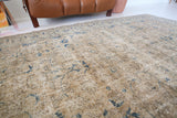 Vintage Turkish rug in living room setting, old rug, antique rug, pastel colors, faded colors, Turkish rug, vintage rug, soft rug, Portland, Oregon, rug store, rug shop, local shop