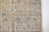 Vintage Turkish rug in living room setting, old rug, antique rug, pastel colors, faded colors, Turkish rug, vintage rug, soft rug, Portland, Oregon, rug store, rug shop, local shop