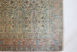 Vintage Turkish rug in living room setting, old rug, antique rug, pastel colors, faded colors, Turkish rug, vintage rug, soft rug, Portland, Oregon, rug store, rug shop, local shop