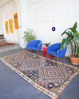 old rug, antique rug, earthy colors, faded colors, Turkish rug, vintage rug, flat weave, kilim rug, large area rug, square rug, Wild Shaman, Portland, Oregon, rug store, rug shop, local shop