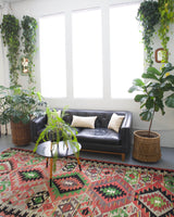 Turkish rug, vintage rug, flat weave, kilim rug, large area rug, square rug, Wild Shaman, Portland, Oregon, rug store, rug shop, local shop, bright colors, area rug, red rug, bold color