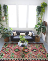 Turkish rug, vintage rug, flat weave, kilim rug, large area rug, square rug, Wild Shaman, Portland, Oregon, rug store, rug shop, local shop, bright colors, area rug, red rug, bold color