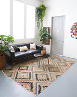 old rug, antique rug, earthy colors, faded colors, Turkish rug, vintage rug, flat weave, kilim rug, large area rug, square rug, Wild Shaman, Portland, Oregon, rug store, rug shop, local shop