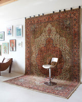 Area rug in a living room setting, pile rug, Turkish rug, old rug, antique rug, pastel colors, faded colors, Turkish rug, vintage rug, soft rug, Portland, Oregon, rug store, rug shop, local shop