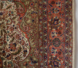 Area rug in a living room setting, pile rug, Turkish rug, old rug, antique rug, pastel colors, faded colors, Turkish rug, vintage rug, soft rug, Portland, Oregon, rug store, rug shop, local shop