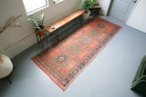 Old Konya Sille Turkish Runner Rug 4.4ftx11.3ft