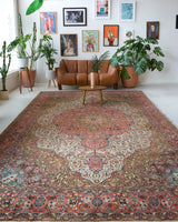 Area rug in a living room setting, pile rug, Turkish rug, old rug, antique rug, pastel colors, faded colors, Turkish rug, vintage rug, soft rug, Portland, Oregon, rug store, rug shop, local shop