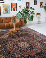 Vintage Turkish rug in a living room setting, pile rug, Turkish rug, vintage rug, portland, rug shop, bright colors, wild shaman, soft rug, bold color, Portland, Oregon, rug store, rug shop, local shop