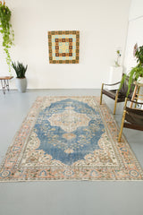 Vintage Isparta Rug 6ftx9.4ft