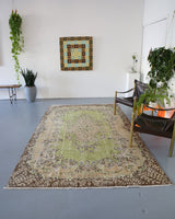 Vintage Turkish Isparta Rug 6' x 10'3"