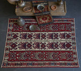 old rug, antique rug, earthy colors, bold colors, turkish rug, vintage rug, flat weave, kilim rug, large area rug, square rug, Wild Shaman, Portland, Oregon, rug store, rug shop, local shop