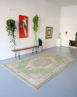 Vintage Turkish Isparta Rug 7ftx10.2ft