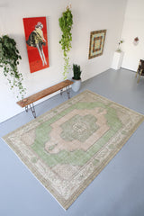 Vintage Turkish Isparta Rug 7ftx10.2ft