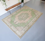 Vintage Turkish Isparta Rug 7ftx10.2ft