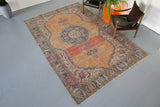 Vintage Turkish Isparta Rug 6.10ftx10.7ft