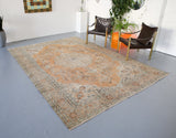 Vintage Turkish Isparta Rug 7.5ftx10.7ft