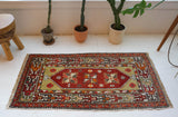 Vintage mini kilim rug in room decor setting, kilim, Turkish rug, vintage rug, portland, rug shop, bright colors, wild shaman, soft rug, bold color, Portland, Oregon, rug store, rug shop, local shop