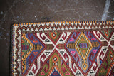 Vintage Mersin Mut Cicim Kilim 3.8ftx9ft