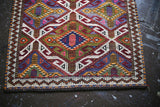 Vintage Mersin Mut Cicim Kilim 3.8ftx9ft