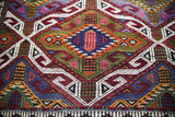 Vintage Mersin Mut Cicim Kilim 3.8ftx9ft