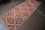 Vintage Mersin Mut Cicim Kilim 3.8ftx9ft