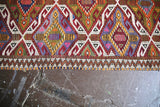 Vintage Mersin Mut Cicim Kilim 3.8ftx9ft