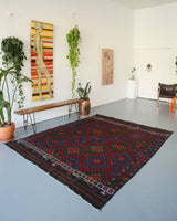 Vintage Aegean Cicim Kilim 6.9ftx8.8ft