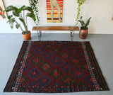 Vintage Aegean Cicim Kilim 6.9ftx8.8ft