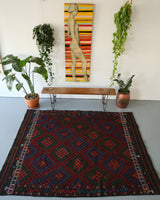 Vintage Aegean Cicim Kilim 6.9ftx8.8ft